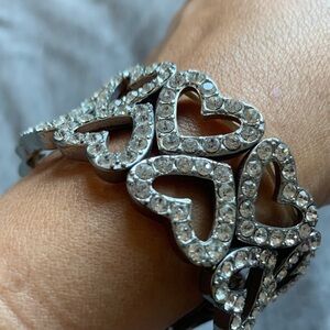 Elegant Silver Heart Bracelet